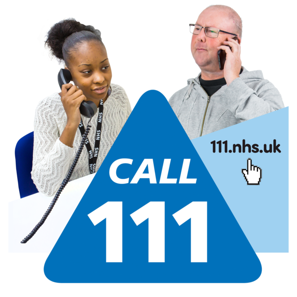 NHS 111 A NHS 'Call 111' sign