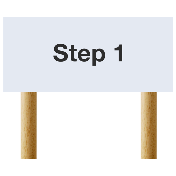 Step 1 Two people practicing social distancing