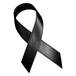 Black ribbon for mourning